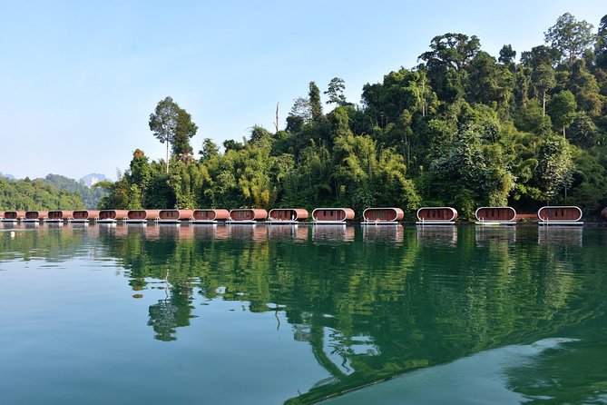 1 Day Khao Sok Jungle Safari and 2 Days Cheow Lan Lake Explorer from Krabi - Cheow Lan Dam to the lake rafthouse, where the trip changes pace