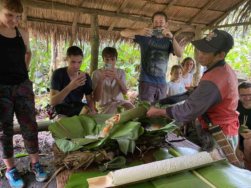 Authentic trek only walk in Chiang Rai jungle - Bamboo cooking lunch: the meal that explains the region