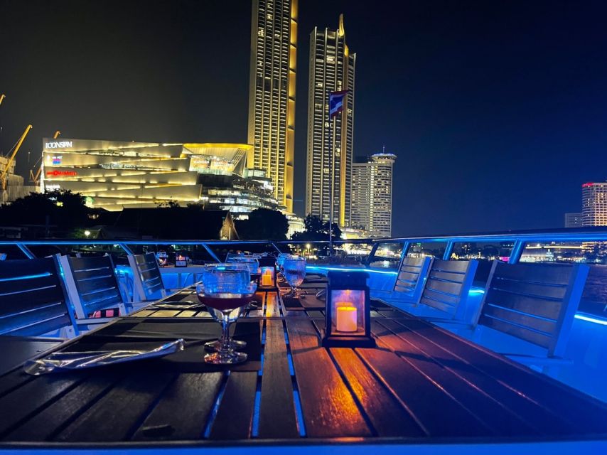 Bangkok: Chao Phraya River Buffet Dinner Cruise - The 2 hour sail: from ICON Siam lights to Royal Temple and Grand Palace views