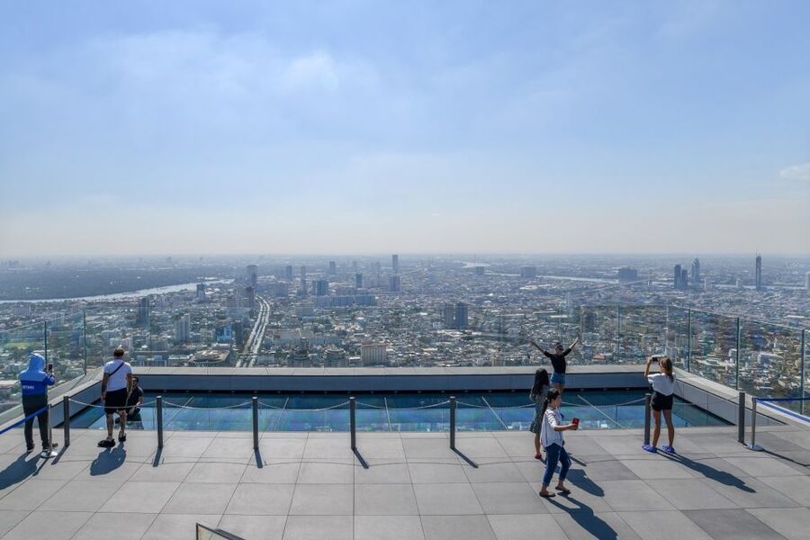 Bangkok: Damnoen Saduak, Train Market & Mahanakhon Day Trip - The Mahanakhon Skywalk Finale, Glass-Look Views Over Bangkok
