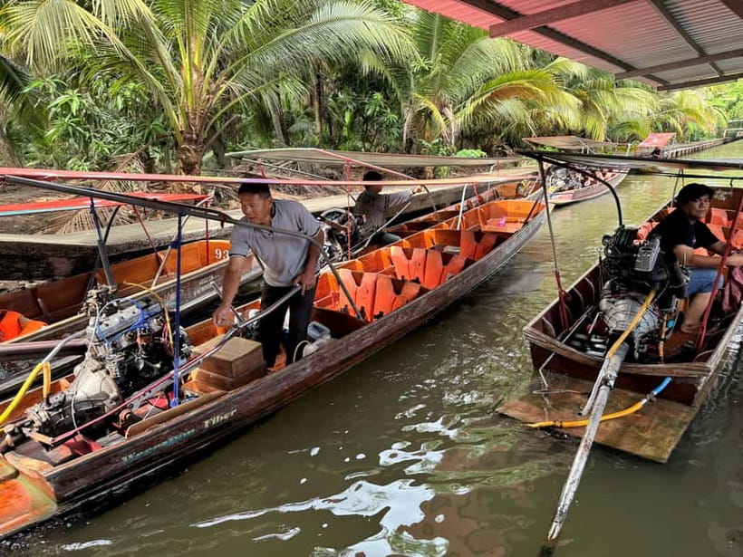 Bangkok: Floating Market & Railway Market with Hotel Pick Up - Damnoen Saduak Floating Market: boat ride plus canal life