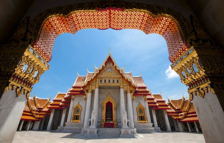 Bangkok: Half Day City and Temples (join tour) - Wat Benchamabophit in Dusit, the White Marble Temple for classic Thai architecture