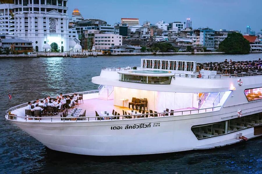 Bangkok: Luxury White Sunset or Dinner Cruise with Beer - Choosing Between Golden Twilight and White Buffet Dinner