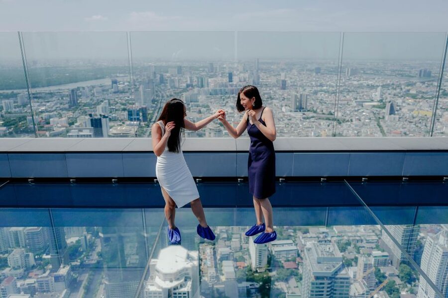 Bangkok: Mahanakhon SkyWalk Entry Ticket with Options - Getting in: counter redemption, ID, and the first hurdle