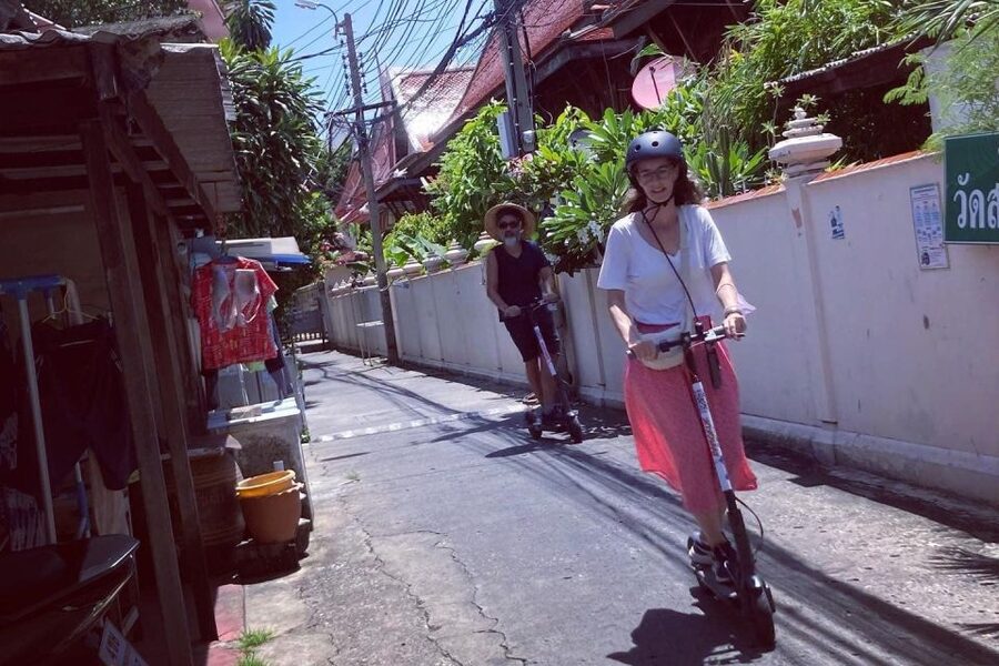 Bangkok : Old City Guided E-Scooter &/or Bike Tour - Fort views and the Rama VIII Bridge ride across the city
