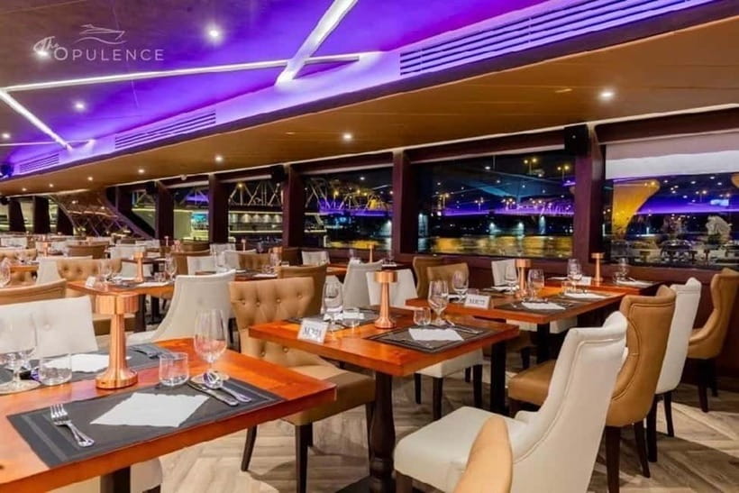 Bangkok: Opulence Luxury River Dinner Cruise - Live music on two decks, plus the top-deck views