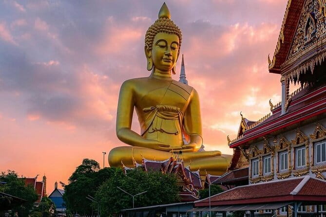 Bangkok : Sunset Food tour by Tuk Tuk boat with big Buddha view - Cruising Past the Grand Palace Area and Local Temple Views