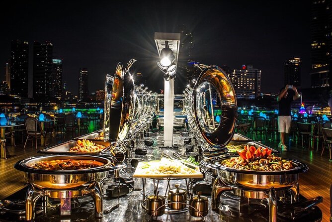 Bangkok Sunset or Evening Dinner Cruise (The Planet Cruise) - The views along the Chao Phraya: skyline glow, bridges, and temple silhouettes