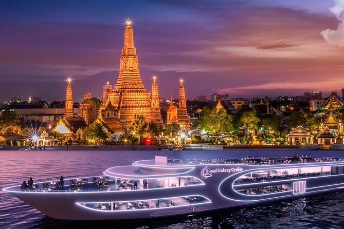 Bangkok Sunset or Evening Dinner Cruise (The Planet Cruise) - The ship setup: dual open decks, sound system, and real stage lighting