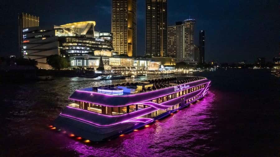Bangkok: The Opulence Buffet Dinner Cruise with Live Band - A 2-hour, three-deck night plan on the Chao Phraya