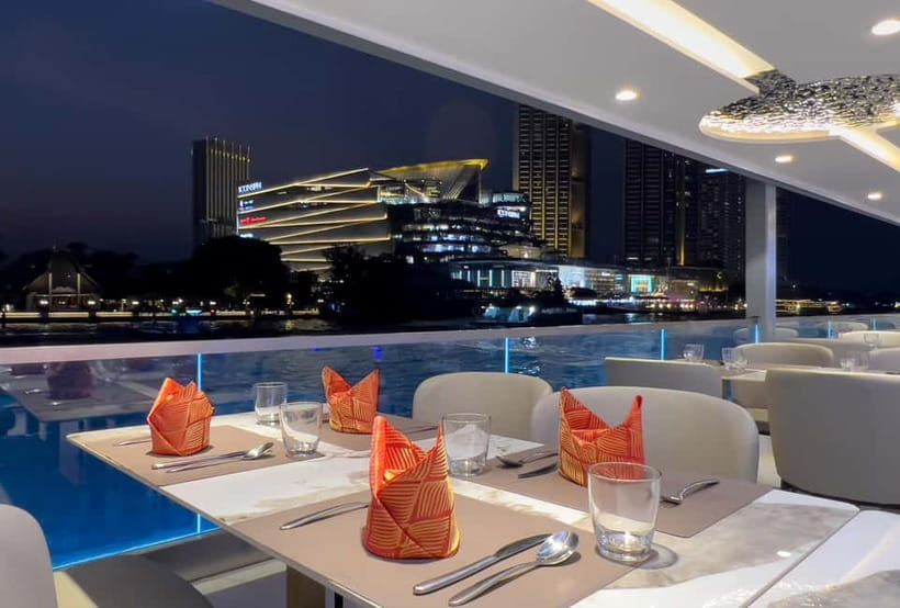 Bangkok:The Planet Sunset&Dinner Cruise on Chao Phraya River - The river route: Wat Pho to ICONSIAM at night