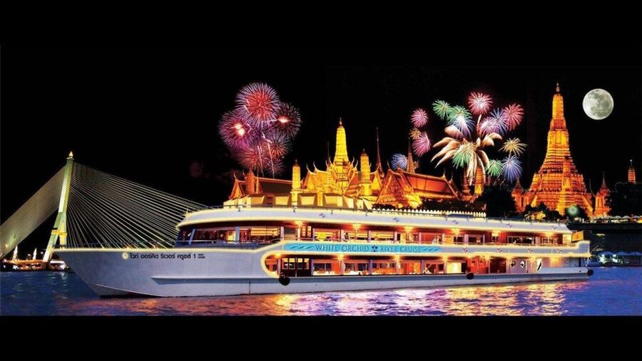 Bangkok: White Orchid Chao Phraya Dinner Cruise free Beer - Departure points and timing: beat Bangkok traffic