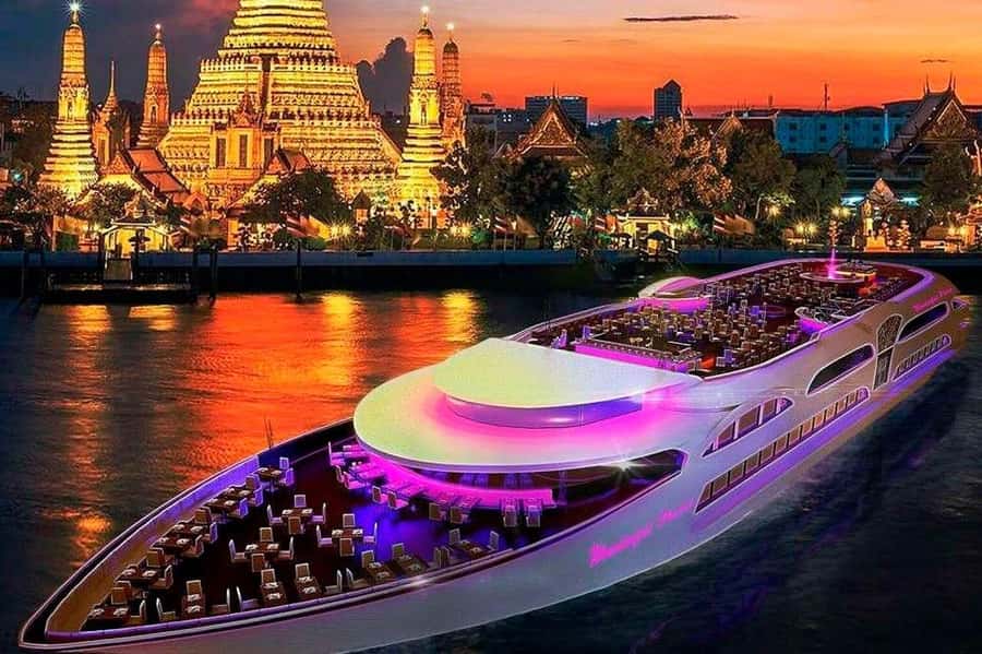 Bangkok: Wonderful Pearl Dinner Cruise and Live Performance - Welcome drink, live music, and snacks that set the mood