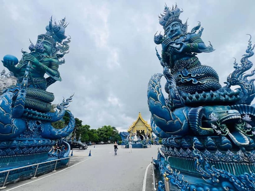 Chiang Mai: Chiang Rai Highlights in One Day - Wat Rong Suea Ten Blue Temple for color contrast and golden details
