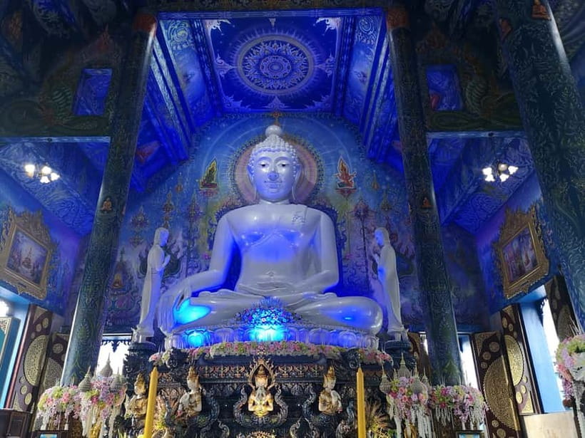 Chiang Mai: Chiang Rai Temples and Long-Neck Karen Village - Wat Rong Suea Ten Blue Temple: deep tones with gold accents