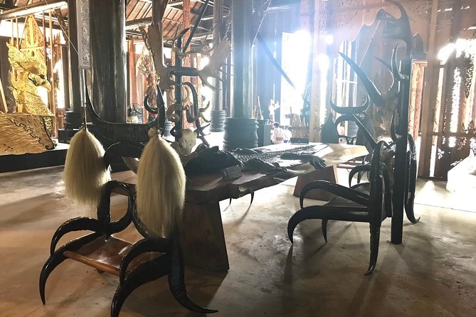 Chiang Mai-Chiang Rai:White-Black-Blue Temple-Golden Triangle-Keren-Boat Trip - Blue Temple (Wat Rong Seua Ten): a temple still being built