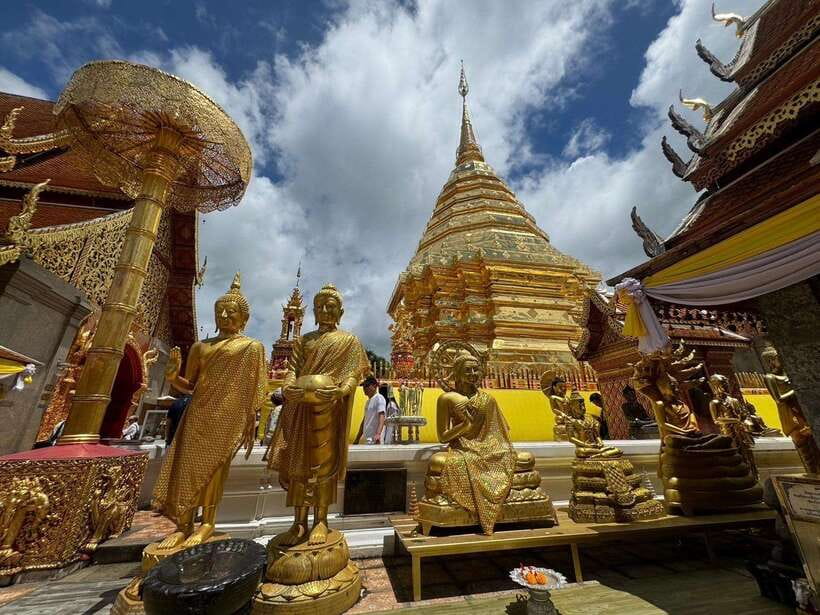 Chiang Mai: Elephant Sanctuary, Monk Trail & Doi Suthep Tour - Wat Pha Lat and the monk trail hike: calm, shady, and slightly muddy