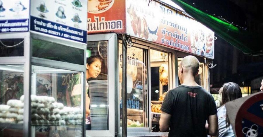 Chiang Mai: Evening Local Street Food Market Tour - Market Stop Two: Stewed Pork Leg, Coconut Dumplings, and the Sweet Finish