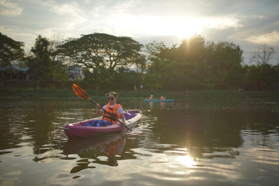 Chiang Mai:Explore kayaking through Mae Ping River on sunset - Mae Ping at golden hour, what 5-6 kilometers feels like