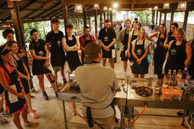 Chiang Mai: HALF-DAY COOKING COURSE at a Thai Cooking Farm - The Rice Barn kitchen setup: your station, their system