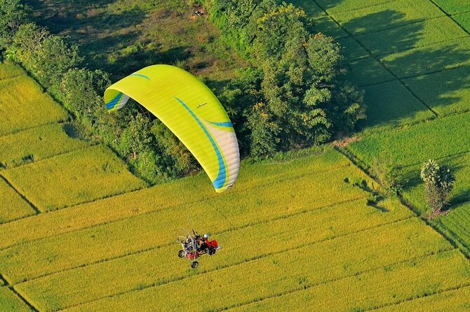 Chiang Mai Paramotor Flying Experience - What you’ll see above Chiang Mai, from rice paddies to Mae Ngat views