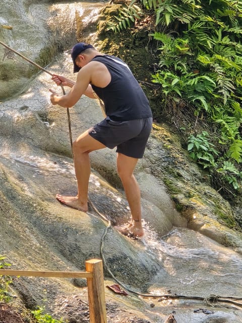Chiang Mai:Sticky Watefall private tour with lunch - At Bua Tong: Changing Into Swimwear and Starting the Climb