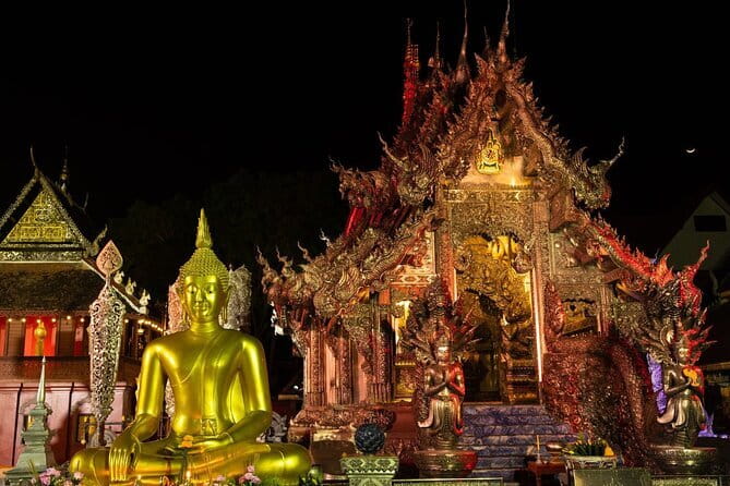 Chiang Mai Temples and Market Tuk Tuk Night Tour - Street food meal, dessert, and how to budget for drinks