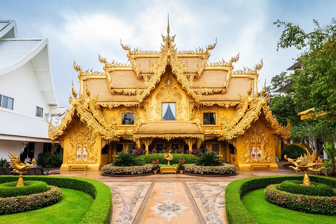 Chiang Mai to White & Blue Temple, Black Museum & Golden Triangle - Wat Rong Khun White Temple: the visual wow that people remember
