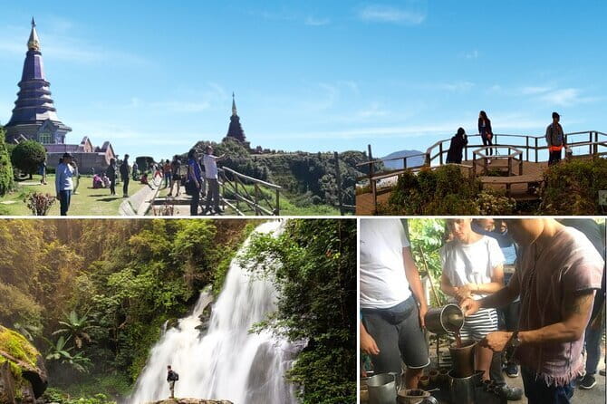 ChiangMai 1DayTour:Elephant Sanctuary,king&queen pagoda,waterfall - King and Queen’s Pagodas: a high point view break