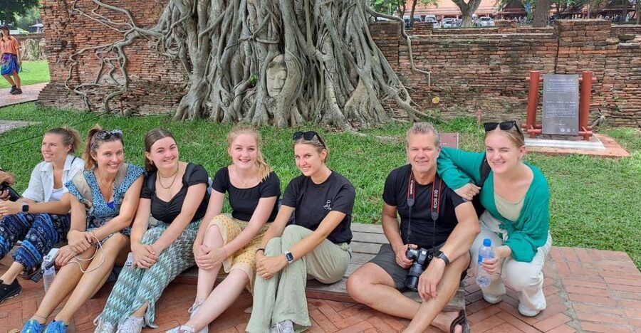 Colors of Ayutthaya: UNESCO Heritage 6 hour Bicycle Tour - A school stop that turns the day from sightseeing into people