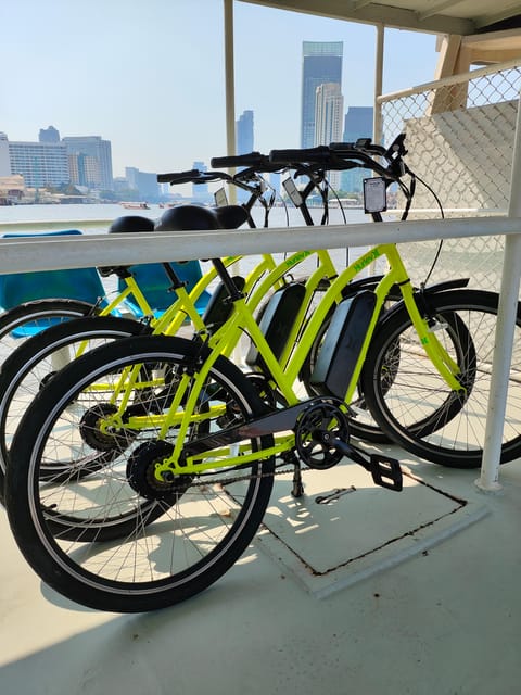 Electric Bike Tour - Crossing to Thonburi by Ferry, the Change You Can Feel