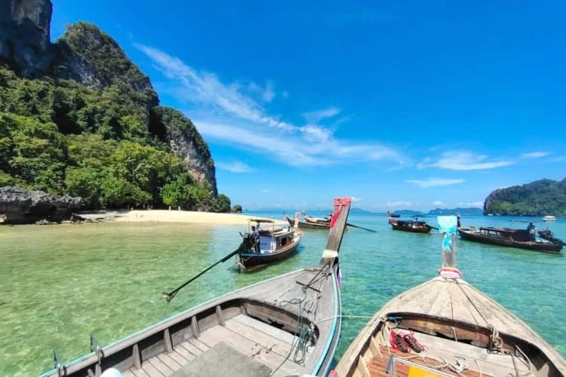 From Ao Nang Hong Island Longtail Cruise with Sunset Dinner - What You Get for $52: the Hong Islands full-day value