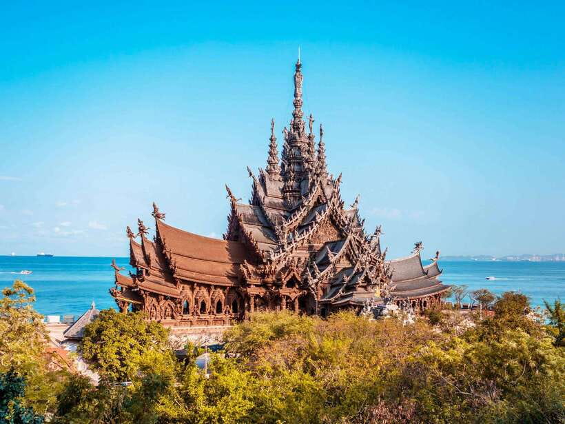 From Bangkok: Pattaya Koh Larn & Sanctuary of Truth Day Trip - Sanctuary of Truth: a wood masterpiece you can’t fake with photos