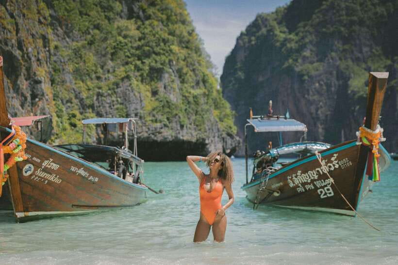 From Phi Phi: Full Day by Longtail Boat with Sunset - Getting to the start: Marlin Statue on Koh Phi Phi