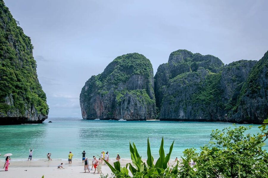 From Phi Phi: Full Day Longtail Tour Maya Bay & Snorkeling - Bamboo Island beach time: powdery sand and a calmer end to the day