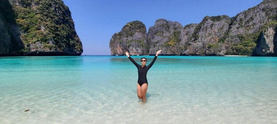 From Phi Phi: Sunrise Maya Bay, Pileh Lagoon Speedboat Tour - Monkey Island and Loh Samah Bay: wild energy, plus a calmer scenery reset