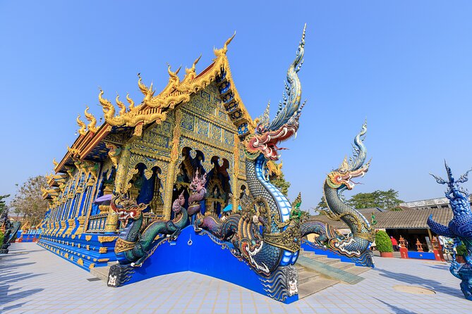 Full Day Chiang Rai 3 Temples White, Blue,Big Bhudha Temples - Blue Temple, Wat Rong Suea Ten: blue-and-gold design plus murals