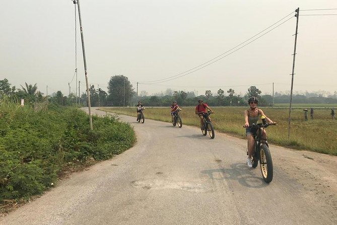 Full-day E-bike Countryside and Nam Phrae (flat-hilly, GUIDED) - The countryside ride: rice fields, orchards, and Ping River views