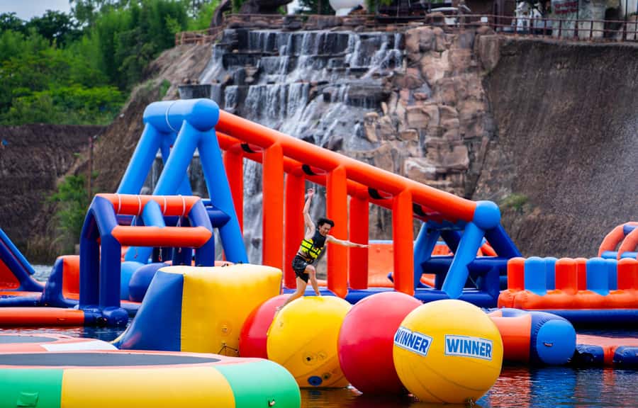 Grand Canyon Water Park Ticket - Canyon Lagoon Time: Kayak, SUP, and Floating Trampoline Fun