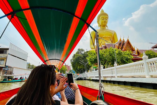 Hidden Bangkok Longtail Boat Tour to Big Buddha&Canal Life 2hrs - End at Tha Tien Pier: Link to Wat Pho and the Reclining Buddha