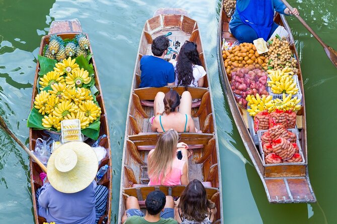 Iconic Markets: Damnoen & Train Market Explore - Damnoen Saduak Floating Market: umbrellas, canal life, and bargain energy