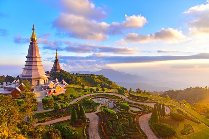Inthanon Heaven Trail(Living Green Elephant Sanctuary) - King and Queen Pagodas, Plus Thailand’s Highest Peak