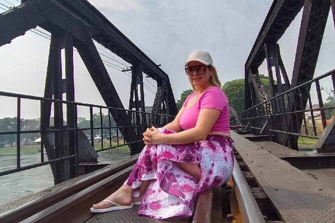 Kanchanaburi Day Trip: WWII Death Railway & Erawan Falls - Bridge on the River Khwae: the photo moment, with context