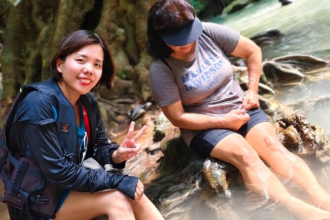 Kanchanaburi Day Trip: WWII Death Railway & Erawan Falls - Tham Krasae and the Krasae Cave segment: the wooden bridge moment