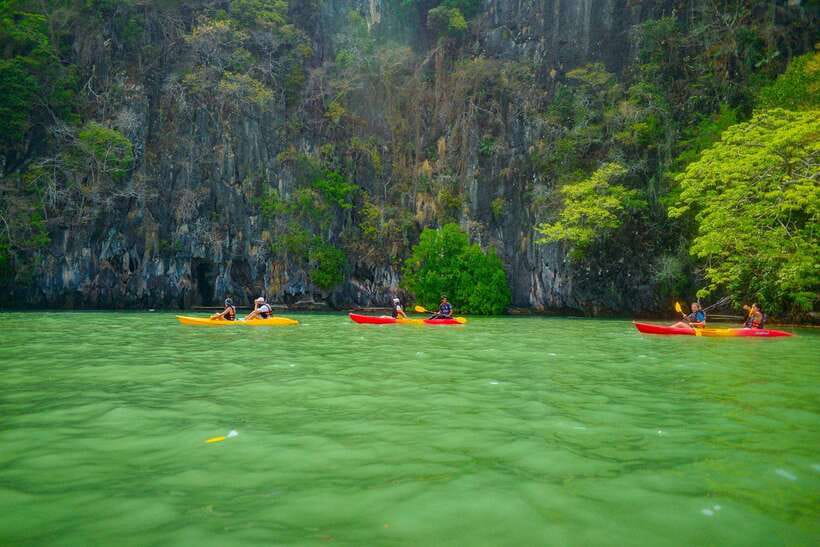 Ko Lanta: Full-Day Mangrove and Sea Cave Kayaking Experience - Koh Phee sea caves and the short kayaking section that keeps momentum