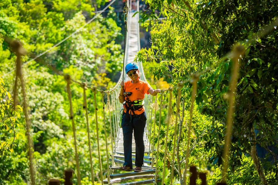 Ko Pha Ngan: Sky-High Zipline & Wang Sai Waterfall Views - Safety first, even when the view is high