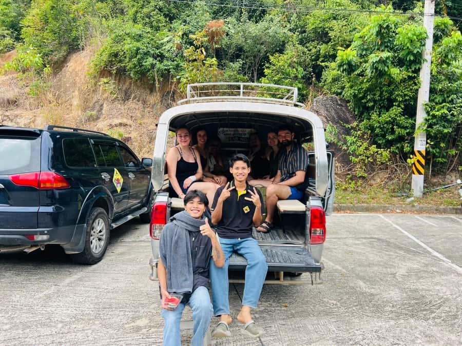 Koh Phangan Shared Road Trip by Mingalaba road trip - Haad Yao or Haad Rin Beach Time, Plus a View Restaurant Stop