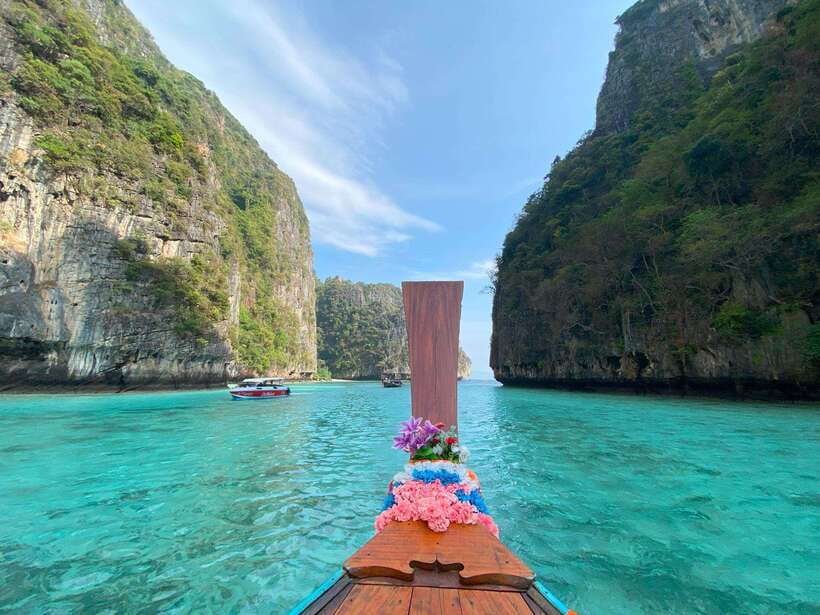 Koh Phi Phi: Maya Bay Private Longtail Boat Tour - Viking Cave from the boat: history without the scramble