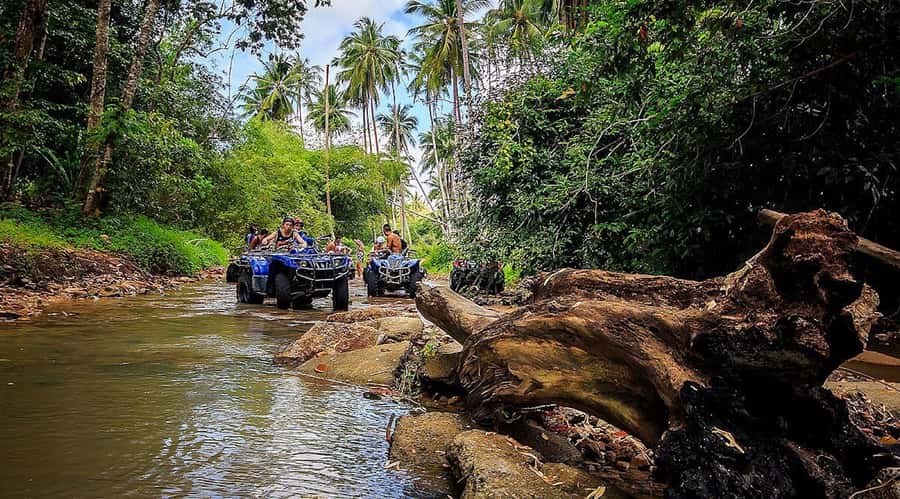 Koh Samui: ATV Quad Bike Safari Tour - Two hours for deeper jungle, a mountain viewpoint, and the seasonal waterfall