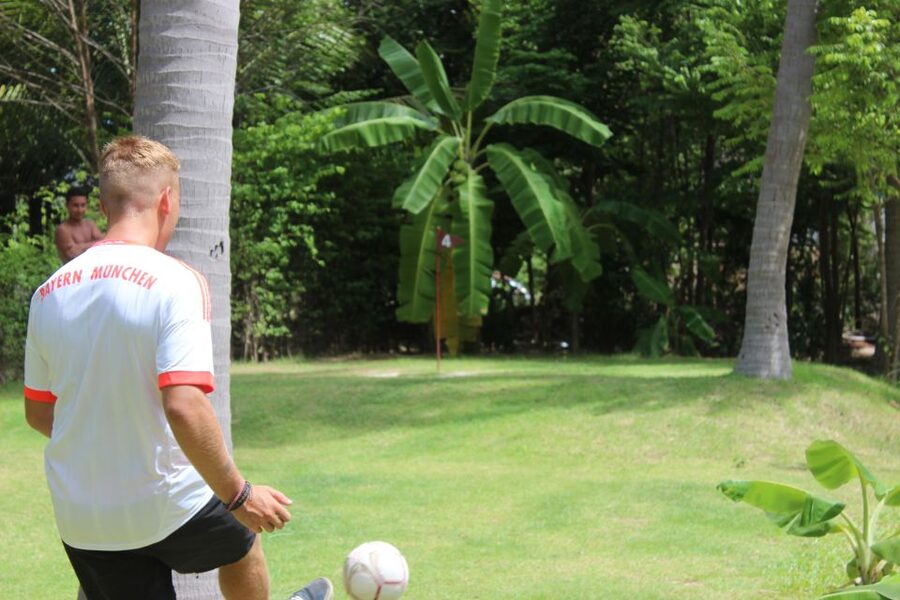 Koh Samui: Football Golf & Botanical Gardens - Finishing Holes 12 to 18, Then the Prize and Podium Photo